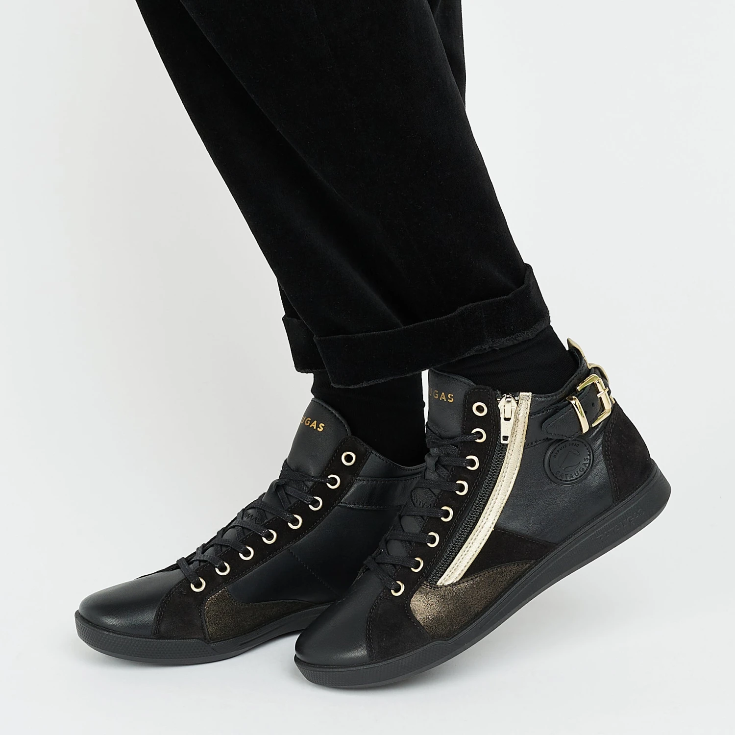 Pataugas PALME/MIX F4H NOIR/DORÉ 4 Pataugas PALME/MIX F4H NOIR/DORÉ – Image 2